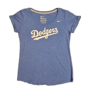 NIKE LA DODGERS Slim Fit Women’s Short Sleeve Tee Blue Size Large